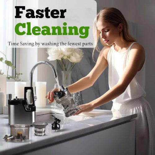 OHTE Slow Masticating Juicer, 250W Stainless Steel Slow Cold Press Juicer Machine with 100mm Large Feed Chute for Vegetables and Fruit OHTE Slow Masticating Juicer, 250W Stainless Steel Slow Cold Press Juicer Machine with 100mm Large Feed Chute for Vegetables and Fruit